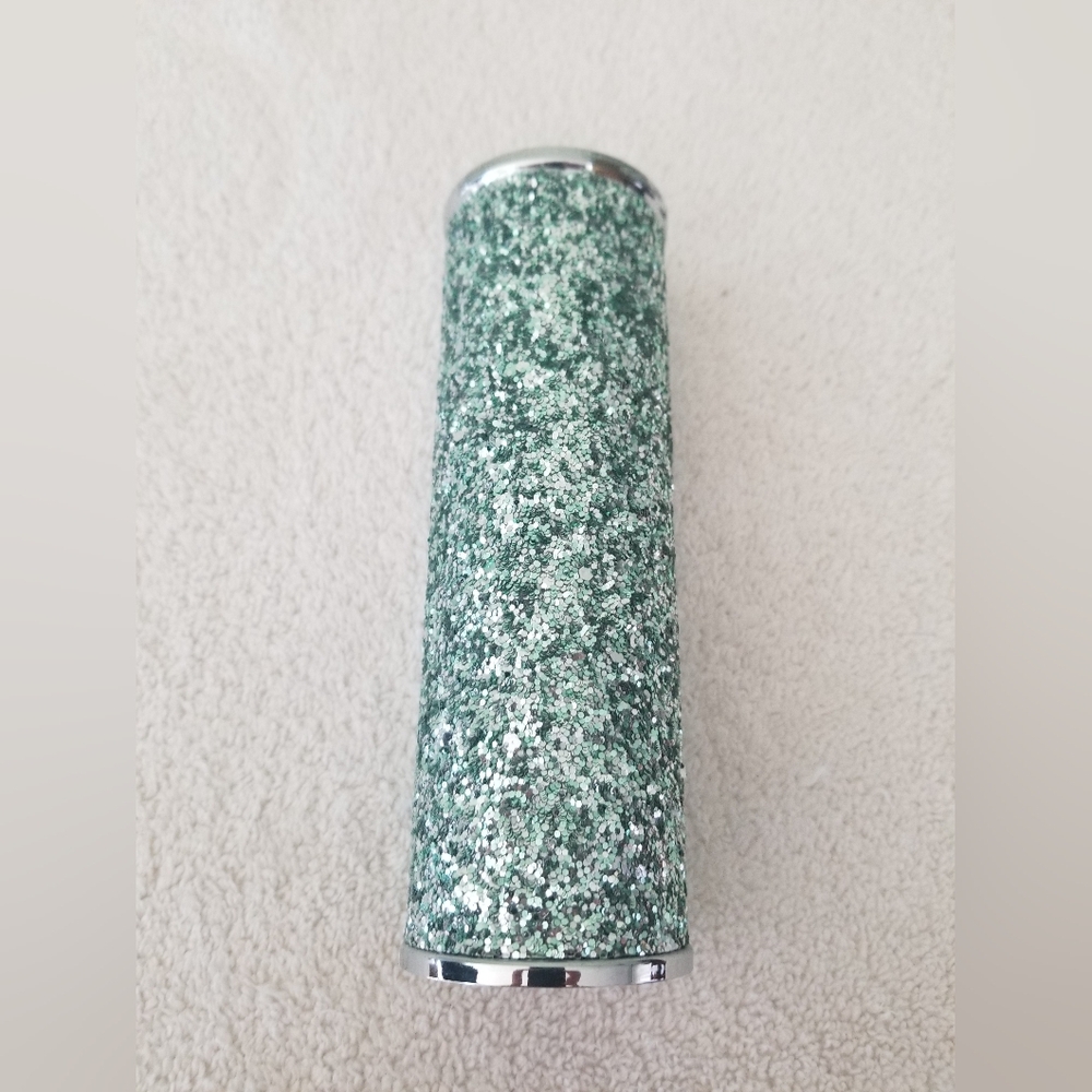 Retired Bath&Body Works Mint Green&Silver Glitter (Rare)Fragrance Mist Holder - Picture 2 of 4